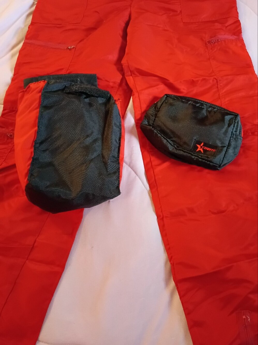 Panno d'or Parachute Pants, The Original 1980 Version & 2 Red And Black Bags.